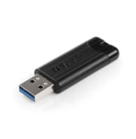 CLE USB PINSTRIPE 64GB BLACK USB 3.2