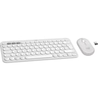 Cavier et Souris sans Fil Pebble 2 Combo BLANC TONAL