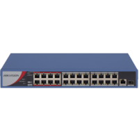 Switch 24 Ports 10/100 POE 1 Port RJ45 Gigabit et 1 Port Fibre Optique Gigabit