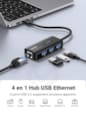 Adaptateur Ugreen HUB USB 3.0 vers 3 Ports USB 2.0 RJ45 20265