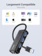 Adaptateur Ugreen HUB USB 3.0 vers 3 Ports USB 2.0 RJ45 20265