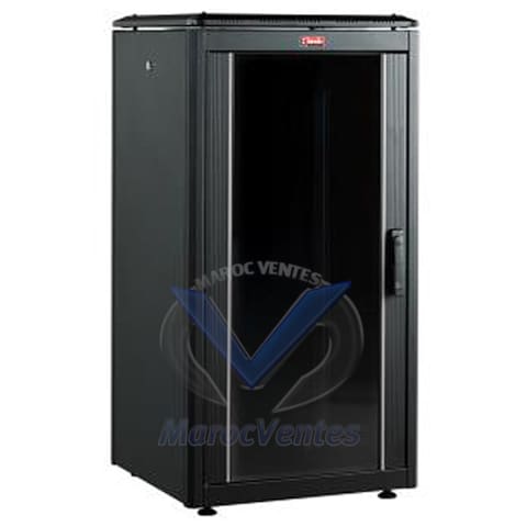Armoire DYNAmic 600/600 19" avec Porte en Verre 22U LN-FS22U6060-BL