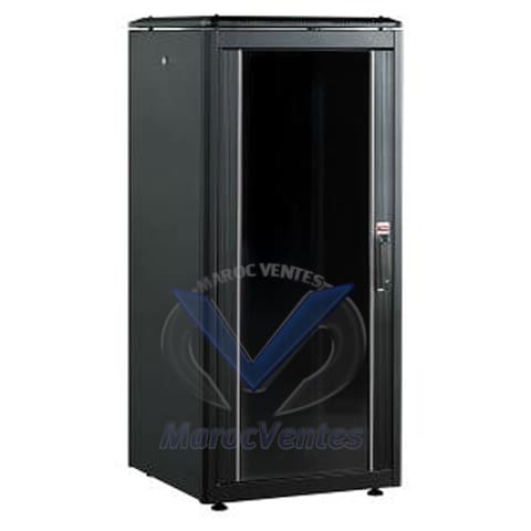 Armoire DYNAmic 600/600 19" avec Porte en Verre 32U LN-FS32U6060-BL-111