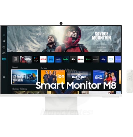Moniteur Plat 32" (81,28 cm)SMART ULTRA HD 4k Série 8 Blanc avec Caméra Intégrée HDMI, USB Hub 12M LS32CM801UMXZN