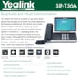 Téléphone SIP haut de gamme avec écran tactile sans caméra SIP-T56A
