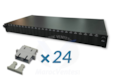 TIROIR OPTIQUE 19" 24 PORTS 1U 24 TRAV. SC DUPLEX MULTIMODE DVFOTR24DPSC