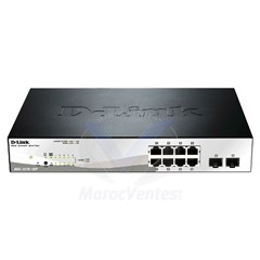 Smart Switch 8 ports Gigabit 10/100/1000 Mbps PoE + 2 ports combo T/SFP DGS-1210-10P