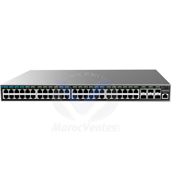 Switch Administrable 48 Ports Gigabit + 6 ports SFP  Niveau 3 GWN7816P