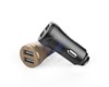 Chargeur allume-cigare automatique (HV-UC2027) 2USB dans un boîtier entièrement métallique givré. HV-UC2027