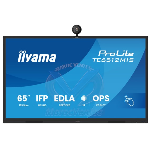 Ecran Interactif AVEC CAMERA INTEGRE 4K AUTOTRACKING TE6512MIS-B4AG