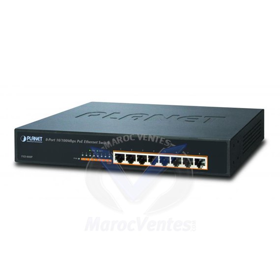 Planet Switch 8-Port PoE 10/100Mbps Fast Ethernet FSD-808P FSD-808P