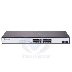 Switch 16 ports 10/100/1000 PoE+ Base‐T + 2 ports SFP Gigabit S1518‐16P‐330