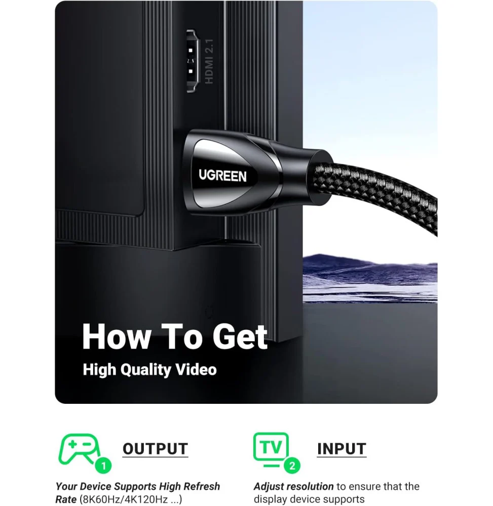 Cable HDMI 2.1 Male to Male 2M 80403