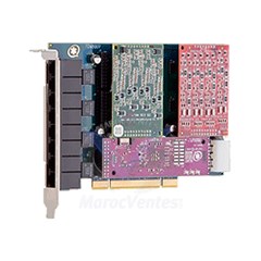 Carte de Voie Modulaire 8 Ports PCI 8 x Réseau RJ-45  8 x FXO Carte Plug-in 1TDM808EF
